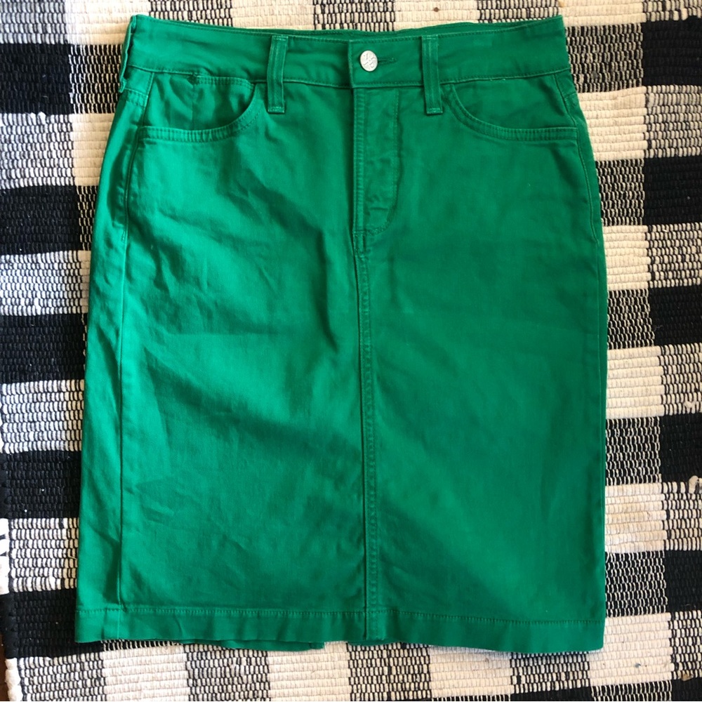 Denim Green Skirt